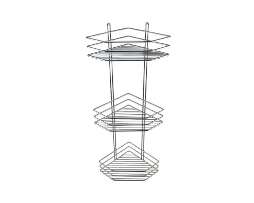 Подвесная полка для ваннай комнаты, угловая, тройная.