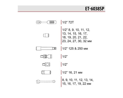 Набір складається з 37 одиниць інструменту і кейса. Підійде як для майстерні, так і для повсякденних побутових завдань на відкручування і закручування кріплень. У комплекті поставляється Трещеточний рукоятка з посадковим
