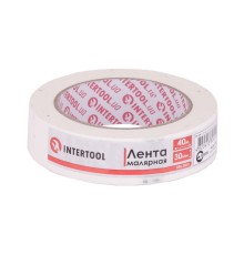 Лента малярная Intertool - 30 мм x 40 м белая 8 шт.