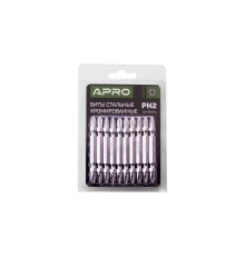 Біта Apro - PH2 x PH2 x 65 мм хром (10 шт.) (309172)