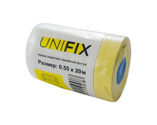 Пленка защитная с малярной лентой Unifix - 0,55 х 20 м