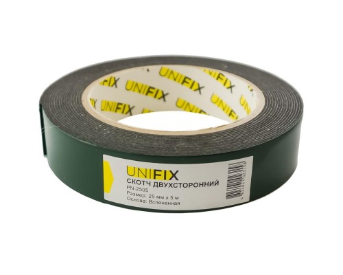 Скотч двухсторонний Unifix - 25 мм x 5 м вспененная