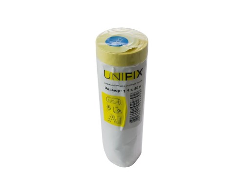 Пленка защитная с малярной лентой Unifix - 1,4 х 20 м