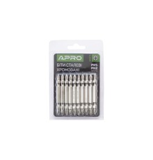 Біта Apro - PH1 x PH2 x 65 мм хром (10 шт.) (309173)