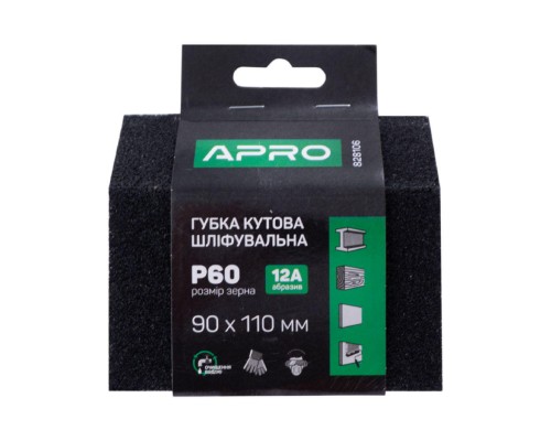 Губка шлифовальная Apro - 110 x 90 x 25 мм x P60 трапеция