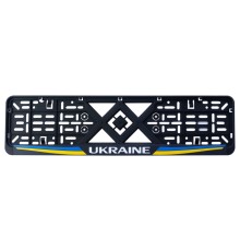 Рамка номерного знака 12Atelie - пластикова чорна Ukraine (951627)