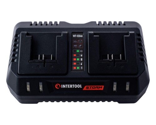 Зарядное устройство для аккумулятора Intertool - 20В x 4Ач Li-Ion Storm для 2 АКБ