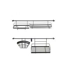 Набор полок кухонных с рейлингом Kamille - 2 x 780 мм 16 ед.