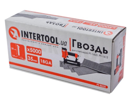 Цвях пневматичний Intertool - 35 мм (5000 шт.)