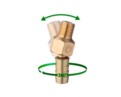 Шарнир поворотный Intertool-Storm - наружная резьба 1/4 на шланг 12 мм