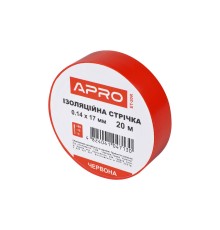 Лента изоляционная Apro - 17 x 0,14мм x 20м красная 5 шт.