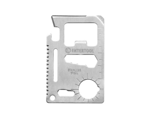 Мультитул Intertool - 70мм x 11од карта