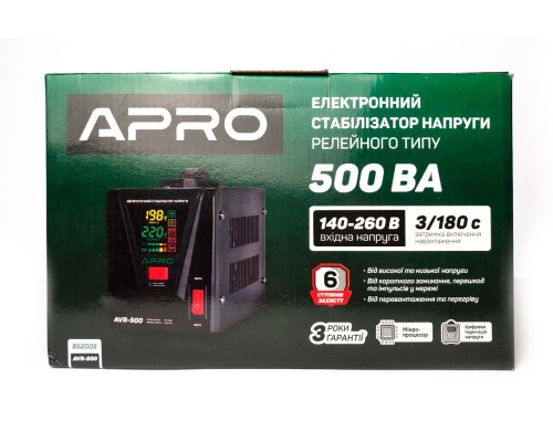 Стабилизатор напряжения релейный Apro - AVR-500