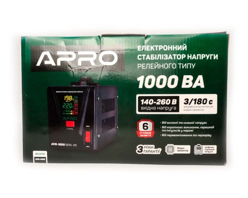 Стабилизатор напряжения релейный Apro - AVR-1000