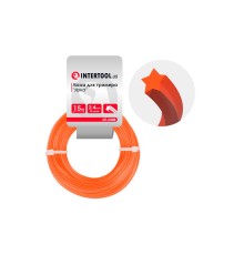 Леска для триммера Intertool - 2,4мм x 15м звезда